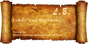 Lukácsy Bettina névjegykártya